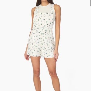 Weworewhat Floral Slit Overall Short